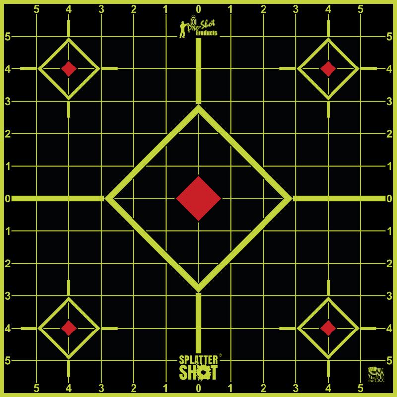 Splatter Shot Sight In Targets Peel and Stick 12 Inch Green 5 Pack