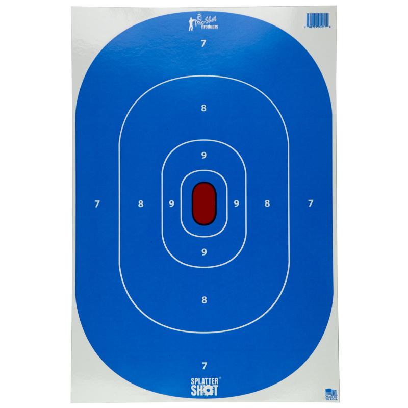 SplatterShot® 12" x 18" Silhouette Insert - Low Light/Hi-Vis Blue Tag Paper Target - 8 Pack