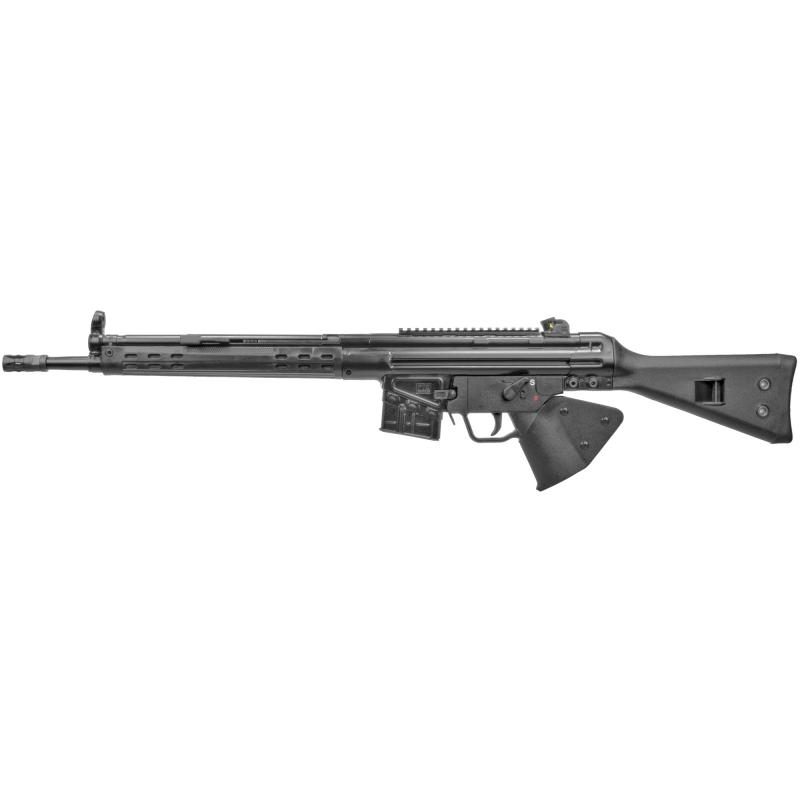 PTR-91 A3SK, Semi-automatic Rifle, 308 Win, 16" Tapered Barrel, Black Finish, Fixed Stock, 1 Magazine, 10Rd, Slim Handguard, Welded Scope Mount, Removable 5/8X24 Flash Hider, Paddle Mag Release, CA Compliant Grip PTR410