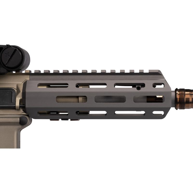 Honey Badger Handguard Kit, M-LOK, 6", Fits Honey Badger/AR Upper Receivers, Clear Anodized Finish, Gray, Includes Barrel Nut and Hardware 6-HB-MLOK-HG-KIT