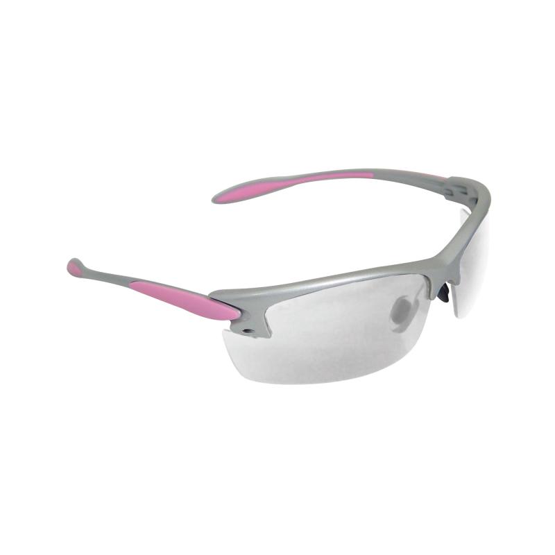 Women's Shooting Glasses Clear Lens With Silver/Pink Frame