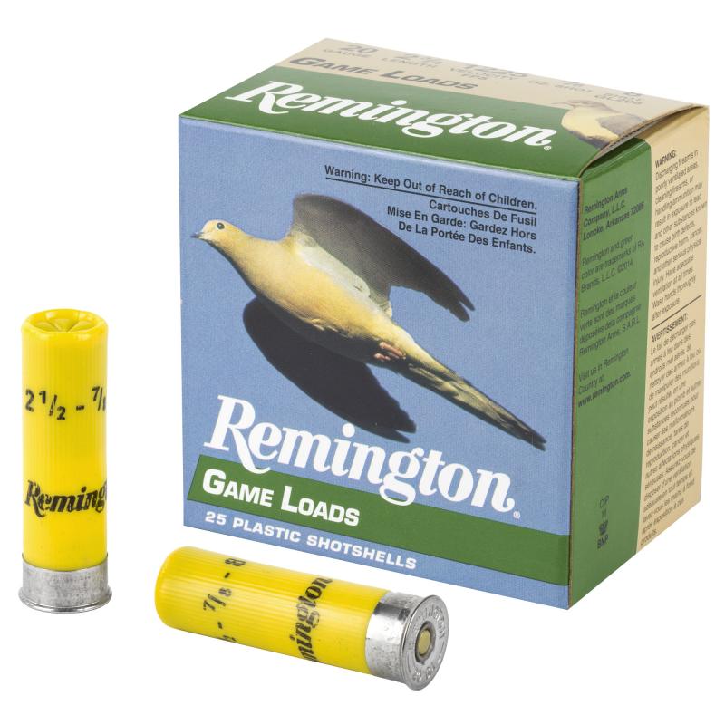Game Load, 20Ga, 2.75", #8, 3.25 Dr, 1 oz. 20044