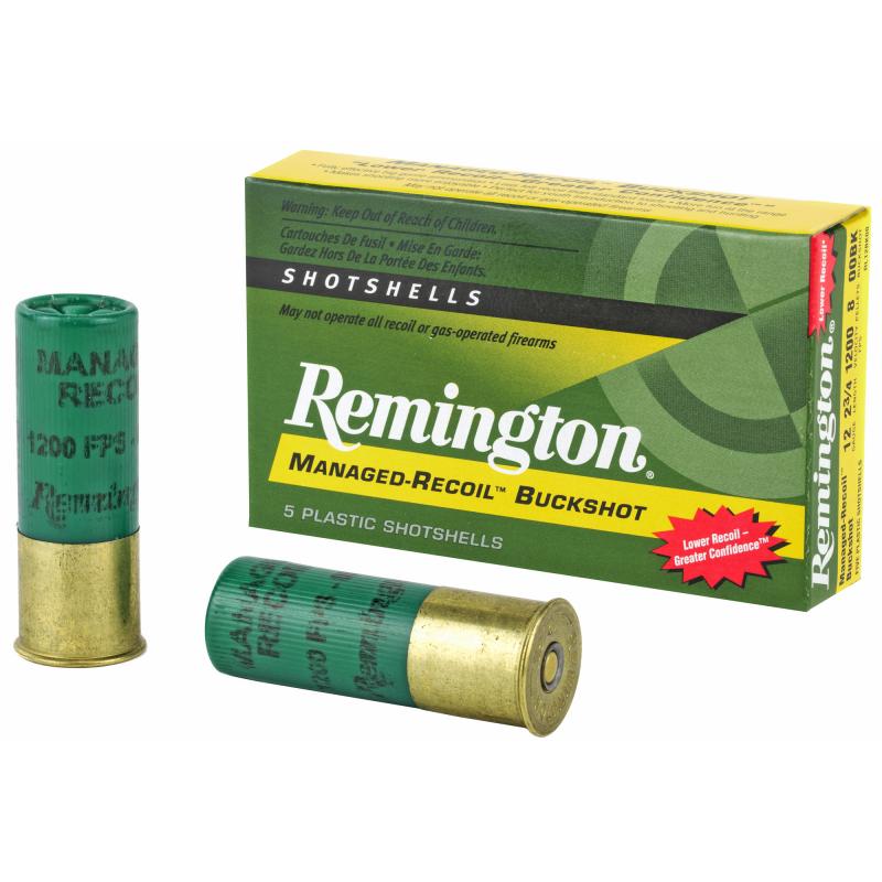 Express Managed-Recoil 12 Gauge 2.75 Inch 1200 FPS 8 Pellets 00 Buck