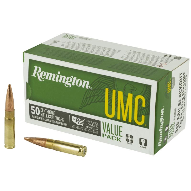 UMC, 300 Blackout, 220 Grain, Open Tip Flat Base, 50 Round Box 24026