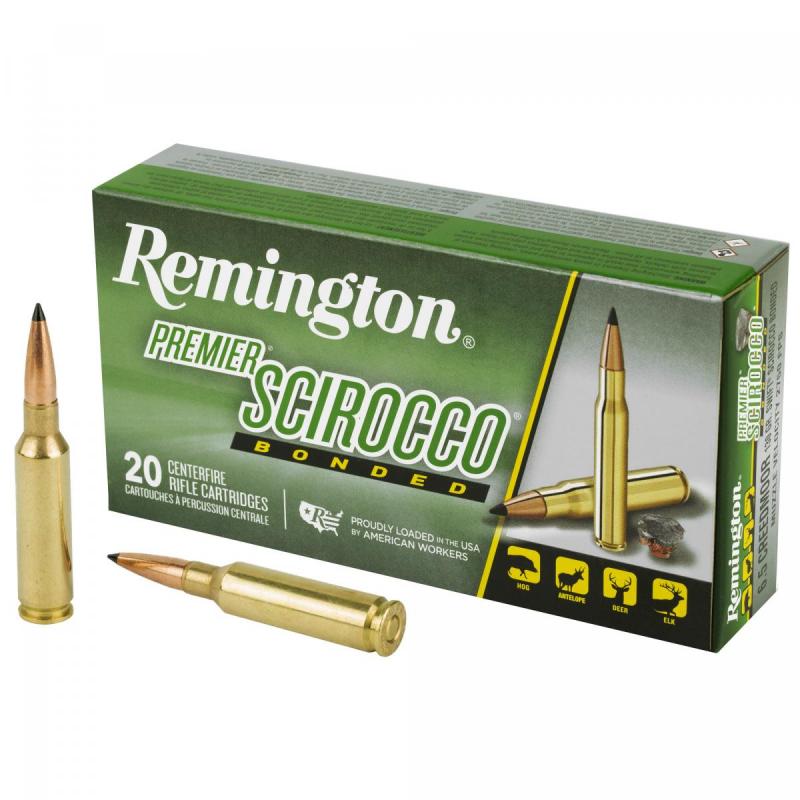 Premier Scirocco Bonded, 6.5 Creedmoor, 130 Grain, Bonded Hollow Point, 20 Round Box 29344