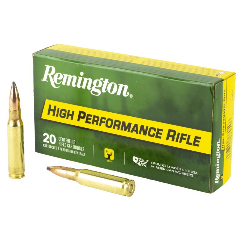 Remington, High Performance Rifle, 308 Winchester, Pointed Soft Point, 180 Grain, 20 Round Box R21473