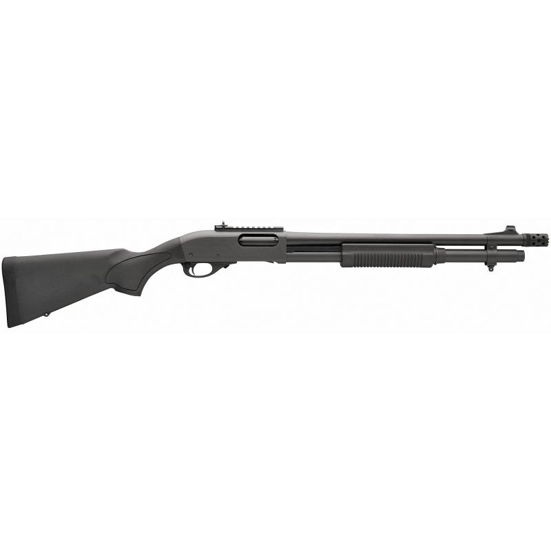 870 Tactical, Pump, 12 Gauge, 3" Chamber, 18.5" Barrel, Matte Blued Finish, Tactical Choke Tube, Synthetic Stock, Ghost Ring Sight, 6 Rounds, Right Hand R81198