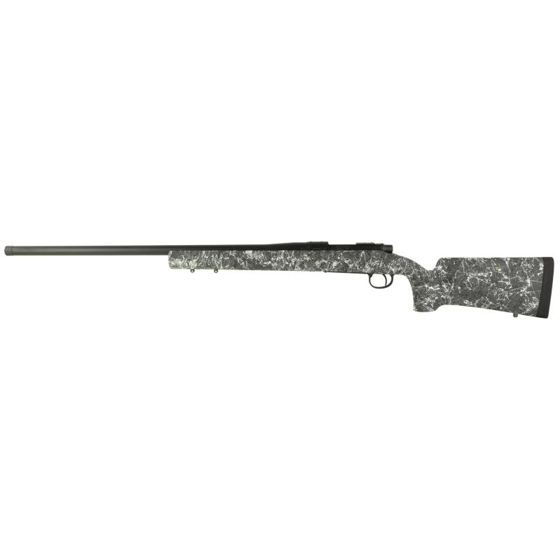 700, Long Range, Bolt Action Rifle, 308 Winchester, 26" Threaded Barrel, Matte Finish, Black, Timney Impact700 Trigger, HS Precision Stock, Grey with Black & White Speckles, 4 Rounds, Right Hand R84171