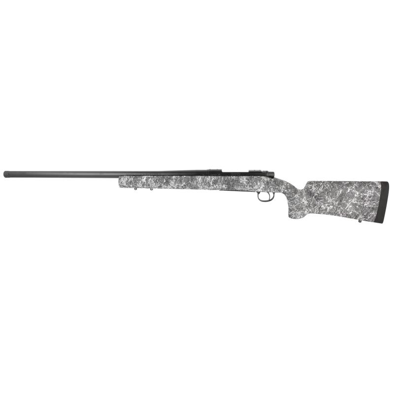 700, Long Range, Bolt Action Rifle, 7MM PRC, 26" Threaded Barrel, Matte Finish, Black, Timney Impact700 Trigger, HS Precision Stock, Grey with Black & White Speckles, 3 Rounds, Right Hand R84173