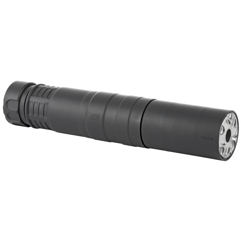Radiant762 Suppressor, 7.62mm rated to 300 Remington Ultra Magnum, Modular, Full Auto Rated, Titanium and Stellite, Black, Weighs 9.4oz in 5.1" Configuration and 12.5oz in 7.5" Configuration, Black Finish RAD01762