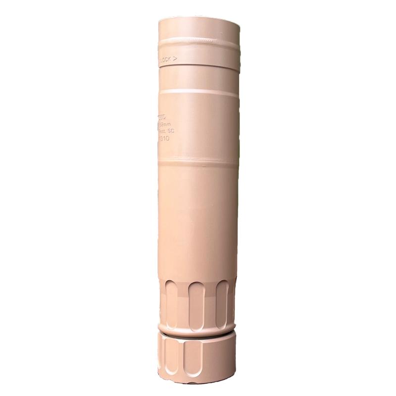 Razor762, Rifle Suppressor, 7.62MM To .300 Remington Ultra Mag, Full-Auto Rated, 1.5" Diameter, 6.4" Length, 15.3oz Weight, 17-4 PH Stainless Steel Construction, High Temp Cerakote Finish, Black RZRFDE762