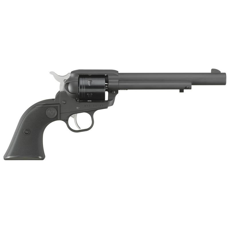 Wrangler, Single Action Only, Revolver, 22LR, 6.5"Barrel, Aluminum Alloy, Cerakote Finish, Black, Checkered Synthetic Grips, Integral Notch Rear Sight/Blade Front Sight, Transfer Bar Safety, 6 Rounds 2042 NOT AVAILABLE FOR TRANSFER IN MN