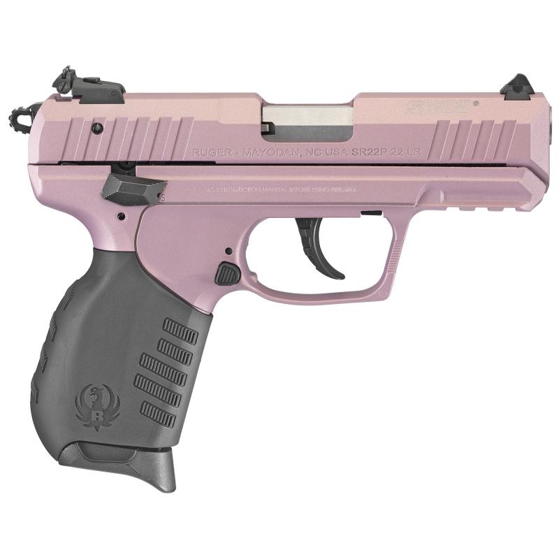 TALO SR22, Semi-automatic, 22LR, 3.5" Barrel, Polymer Frame, Rose Gold Cerakote Finish, Ambidextrous Safety, Adjustable Rear Sight, 10Rd 03647