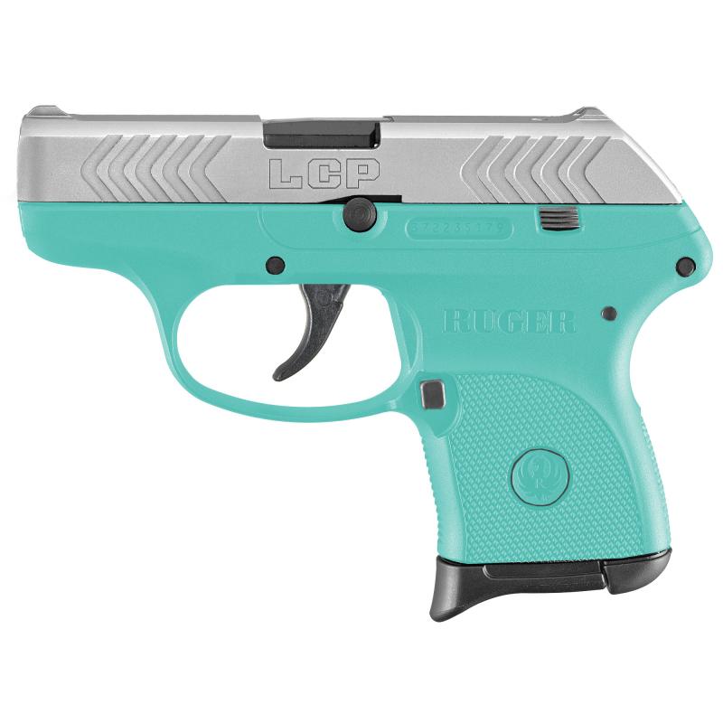 TALO LCP, Semi-automatic, Compact, 380 ACP, 2.75" Barrel, Polymer Frame, Turqouise Frame with Nickel Coated Slide, 6Rd 03745