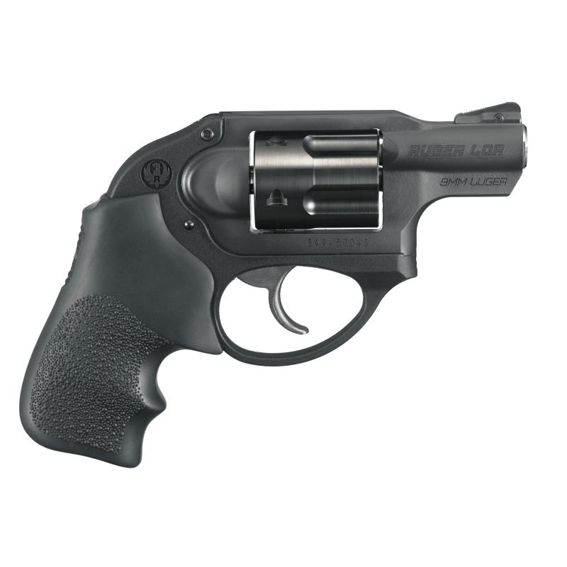 LCR Lightweight Compact Revolver |9mm 1.875" Stainless Steel Barrel Matte Black Finish Hogue Tamer Monogrip 5 Round, Includes Moon Clips