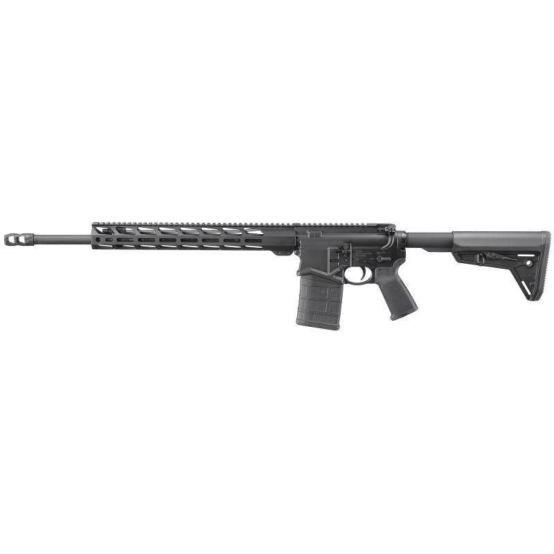 SFAR, Small-Frame Autoloading Rifle, Semi-automatic Modern Sporting Rifle, 762NATO/308 Winchester, 20" Threaded Barrel, 1:10" RH Twist, 5/8"-24 Thread Pattern, Type II Hard-Coat Anodized Black Finish, Magpul MOE SL Stock, Magpul MOE Grip, 15" Lite Alumin
