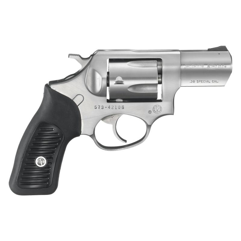 SP101 Model KSP-821X .38 Special +P 2.25 Inch Barrel Satin Stainless Finish Fixed Rear Sight 5 Round
