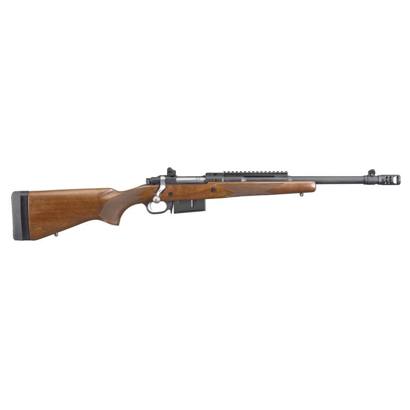 Gunsite Scout Rifle, Bolt Action Rifle, 450 BUSHMASTER, 16.1" Barrel, Matte Black Finish, Walnut Stock, Adjustable Rear Sight & Protected Blade Front Sight, 4Rd, Right Hand 06837