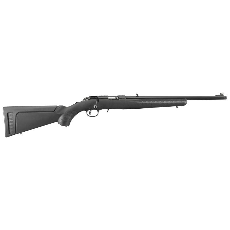 American Rimfire Standard Rifle .22 WMR 18 Inch Threaded Barrel Satin Blue Finish Interchangeable Stock Modules Black Composite Stock 10 Round