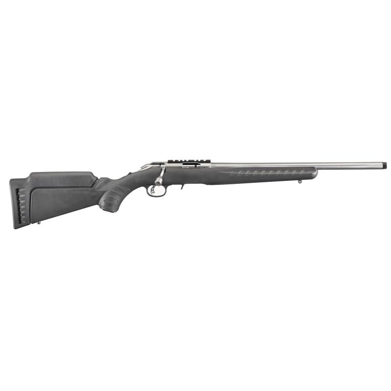 American Rimfire Standard Stainless .22 Long Rifle 18 Inch Threaded Barrel Satin Stainless Steel Finish No Sights Black Synthetic 10 Round