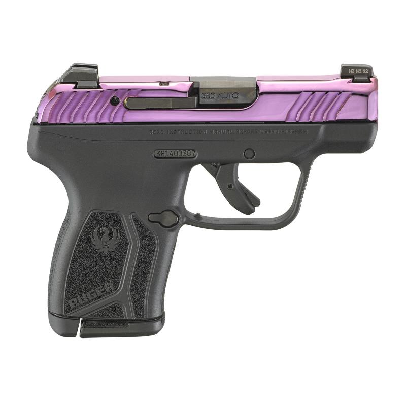 LCP MAX, Talo Edition, Double Action Only, Semi-automatic, Polymer Frame Pistol, Compact, 380ACP, 2.75" Barrel, PVD Finish, Purple, Black Polymer Frame, Tritium Front Sight with White Outline, Drift Adjustable Rear Sight, 10 Rounds, 1 Magazine 13738
