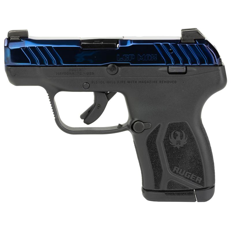 LCP MAX, Talo Edition, Double Action Only, Semi-automatic, Polymer Frame Pistol, Compact, 380ACP, 2.75" Barrel, PVD Finish, Sapphire, Black Polymer Frame, Tritium Front Sight with White Outline, Drift Adjustable Rear Sight, 10 Rounds, 1 Magazine 13739