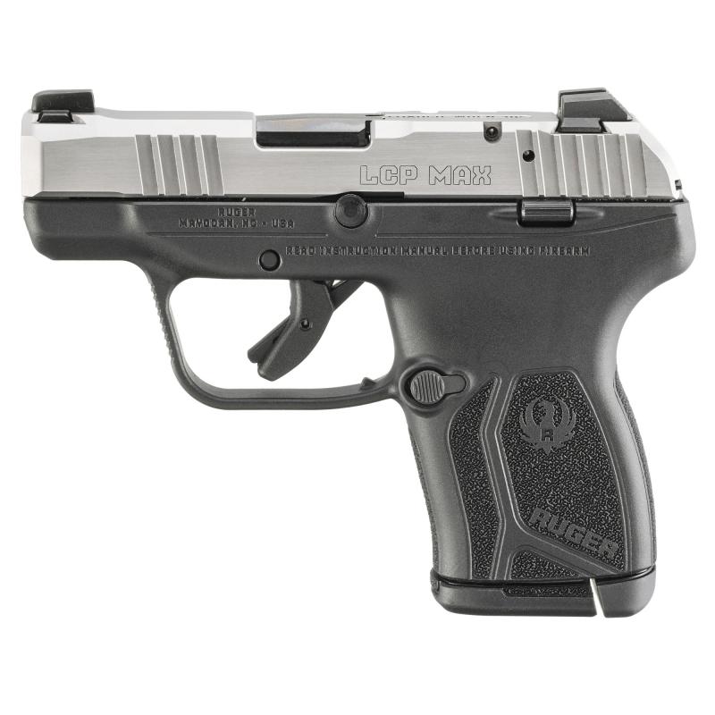 LCP MAX, Semi-automatic, Double Action Only, Compact, 380 ACP, 2.8", Silver, 10 Rounds, 1 Magazine, Internal Trigger Safety, Night Sight Front Only, Polymer, Matte, CA Approved 13748