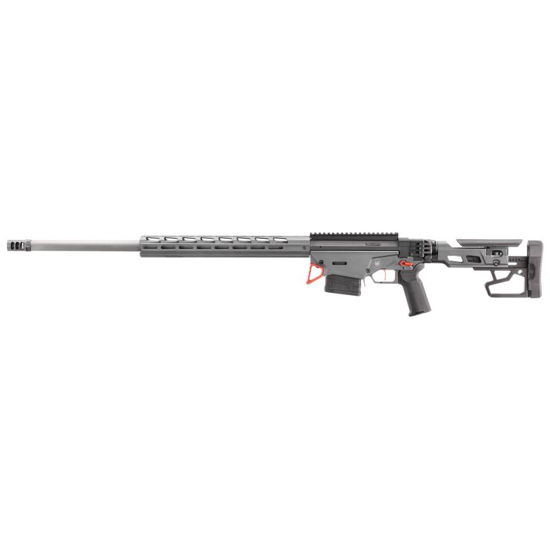 Precision Rifle, Custom Shop, Bolt Action Rifle, 6.5 Creedmoor, 26" Heavy Contour Barrel, Threaded 5/8X24, APA Muzzle Brake, Cerakote Finish, Black and Stealth Gray, Magpul MOE-K2+ Grip, Adjustable Trigger, M-LOK Handguard, Folding Adjustable Stock, 10 R