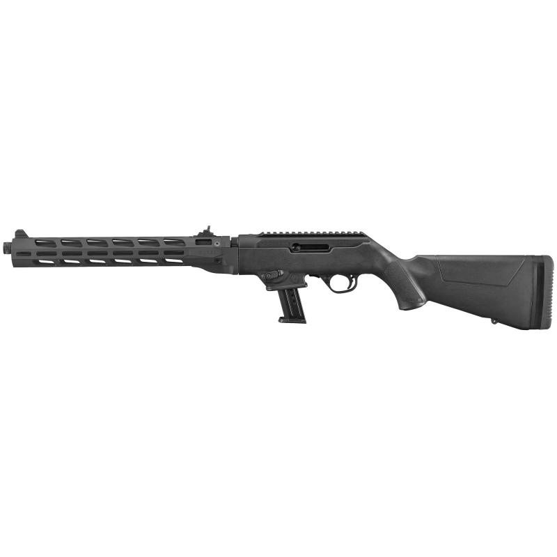 PC Carbine |9mm 16" Fluted/Threaded Heavy Barrel, Black Finish, Synthetic Stock, M-LOK Handguard, Adjustable Ghost Ring Rear Sight, Protected Blade Front Sight, 17Rd, Takedown 19115