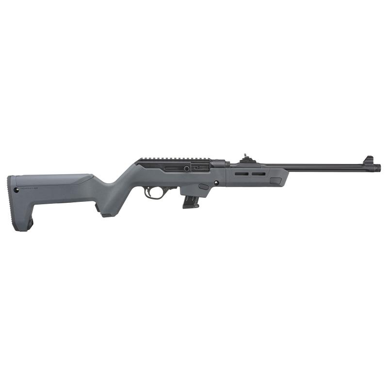 PC Carbine, Magpul Backpacker, Semi-automatic, Rifle, 9MM, 16.12", Fluted Barrel, 1/2x28 Threaded,Black, Stealth Gray Magpul Backpacker Stock, Adjustable Ghost Ring Rear Sight, Blade Front Sight, 10 Rounds, 1 Magazine 19134
