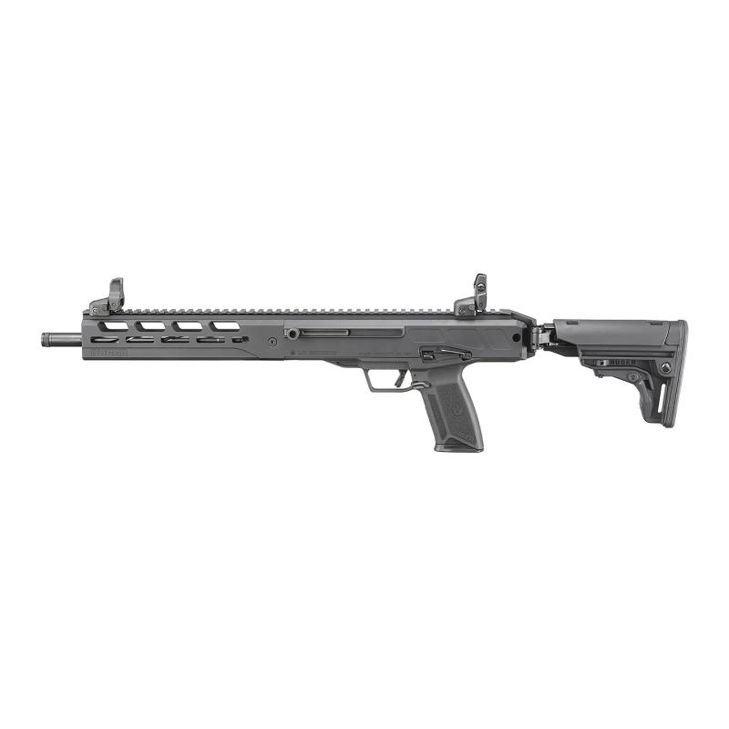 LC Carbine, Semi-automatic Rifle, 5.7X28MM, 16.25" Fluted Barrel, Threaded, 1/2x28 Threads, Black Anodized Finish, Side Folding Callapsible Stock, 1 Magazine, 20 Rounds, MLOK Handguard, Weighs 5.9lbs 19300