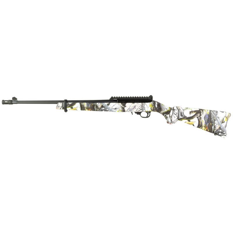 10/22 Fifth Edition, Collector Series, Semi-automatic Rifle, 22 LR, 18.5" Barrel with Ruger Flash Suppressor, Collector Series Bolt Markings, Satin Black Finish, American Camo Synthetic Stock, Adjustable Ghost Ring Rear Sight, Protected Blade Front Sight