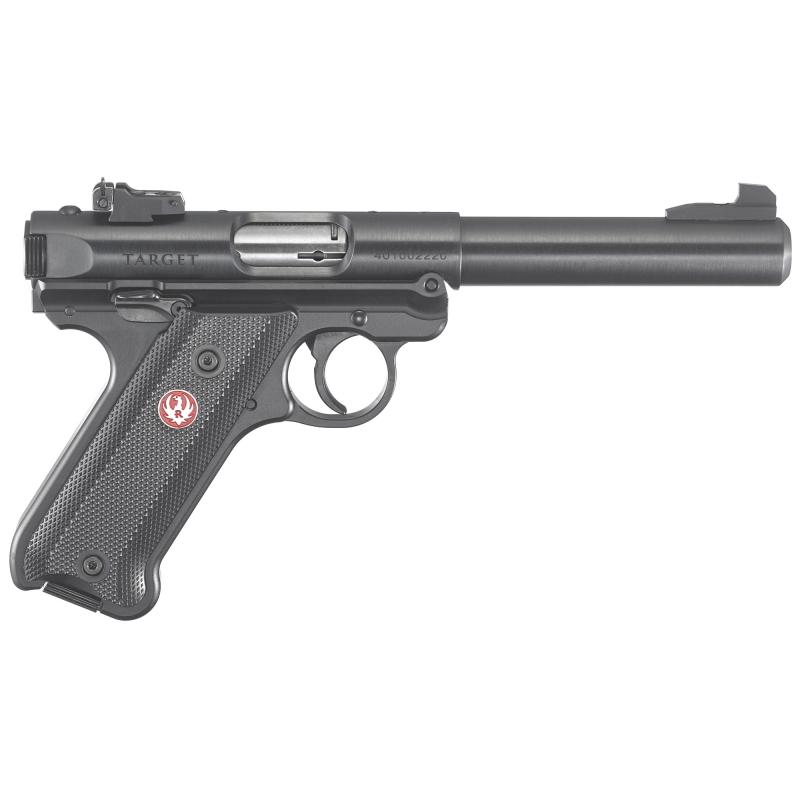 Mark IV Target |.22 Long Rifle 5.5 Inch Bull Barrel Blue Finish Adjustable Rear Sight Checkered Grip Two 10 Round Magazines