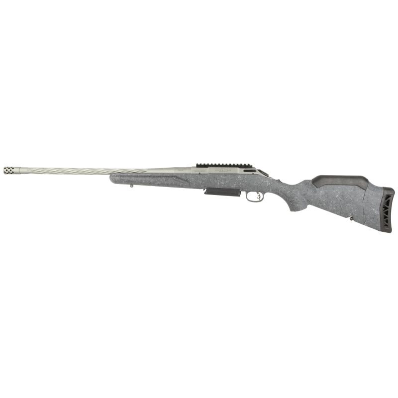 American Generation II, Bolt Action Rifle, 6.5 PRC, 20" Spiral Fluted Barrel, 1:8 Twist, Threaded 5/8"-24, Muzzle Brake, Cerakote Finish, Gunmetal, Gray Splatter Synthetic Stock, Manual Safety, Picatinny Rail, 3 Rounds, 1 Magazine 46916