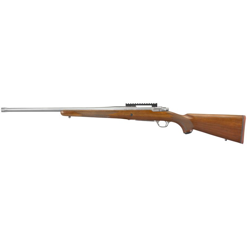 Hawkeye Hunter, Bolt Action Rifle, 6.5PRC, 22" Free Floated Cold Hammer Forged Barrel, 5/8X24 Threads, Satin Stainless Finish, Walnut Stock, Right Hand, LC6 Trigger, 3Rd 57105