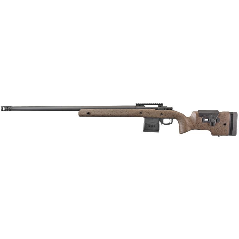 Hawkeye Long Range Target, Bolt Action, 308 Winchester, 26" Heavy Target Barrel, 5/8X24 Threads, Matte Black Finish, Speckled Black & Brown Target Stock, 20 MOA Base, 10Rd, AI Style Magazine 57123