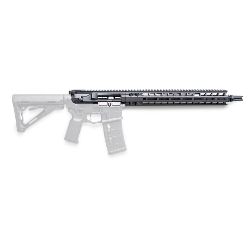 Complete Upper, 223 Wylde, 14.5" Barrel, 1:8 Twist, SilencerCo ASR Flash Hider, Mid Length Gas, 14" MLOK Handguard, Radian Raptor-SD Charging Handle, Radian Enhanced Bolt Carrier Group, Cerakote Finish, Black, Fits AR-15 R0024