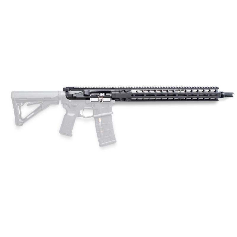 Complete Upper, 223 Wylde, 16" Barrel, 1:8 Twist, SilencerCo ASR Flash Hider, Mid Length Gas, 15" MLOK Handguard, Radian Raptor-SD Charging Handle, Radian Enhanced Bolt Carrier Group, Cerakote Finish, Black, Fits AR-15 R0025