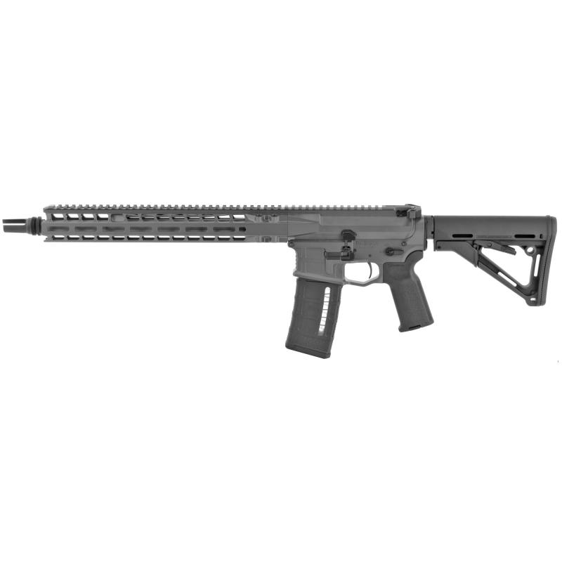 Model 1, Semi-Automatic, .223 Wylde/556NATO, 14.5" Barrel (16" OAL with Pinned Brake, Mid-length Gas System, Silencero ASR Muzzle Brake, Aluminum M-LOK Handguard, Gray Finish, Titanium Forward Assist, ATC AR Gold Match Trigger, Magpul Pistol Grip and Sto