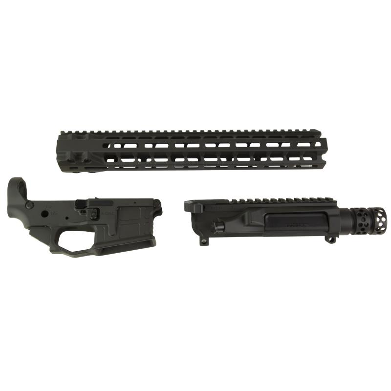 AX556, Billet Upper/Lower Set, Semi-Automatic, 556 NATO/223 Remington, Ambidextrous, Cerakote Finish, Black, Includes Radian Talon Ambidextrous Safety, Hammer Pin, 14" MLOK Handguard R0411