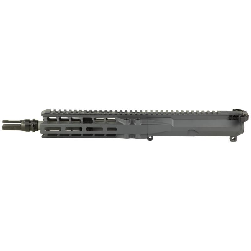 Complete Upper, 300 Blackout, 9" Barrel, 1:5 Twist, SilencerCo ASR Flash Hider, Pistol Length Gas, 8" MLOK Handguard, Radian Raptor-SD Charging Handle, Radian Enhanced Bolt Carrier Group, Cerakote Finish, Gray, Fits AR-15 R0443