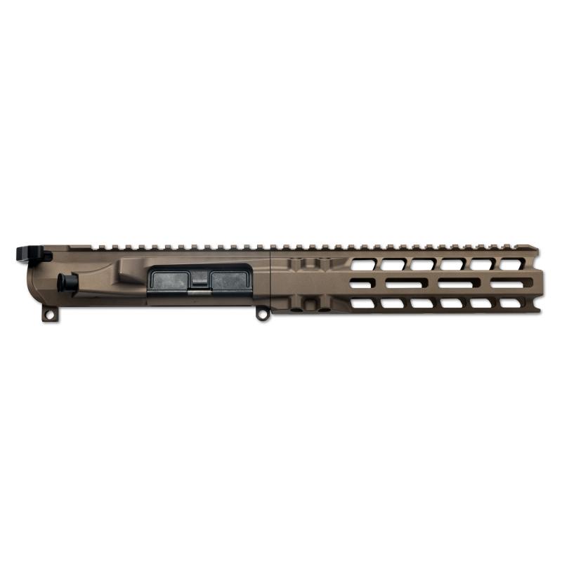 Complete Upper, 300 Blackout, 9" Barrel, 1:5 Twist, SilencerCo ASR Flash Hider, Pistol Length Gas, 8" MLOK Handguard, Radian Raptor-SD Charging Handle, Radian Enhanced Bolt Carrier Group, Cerakote Finish, Brown, Fits AR-15 R0444
