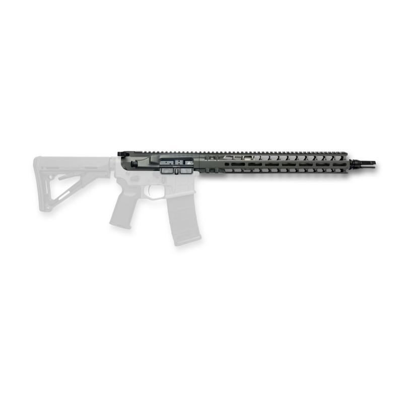 Complete Upper, 223 Wylde, 14.5" Barrel, 1:8 Twist, SilencerCo ASR Flash Hider, Mid Length Gas, 14" MLOK Handguard, Radian Raptor-SD Charging Handle, Radian Enhanced Bolt Carrier Group, Cerakote Finish, Gray, Fits AR-15 R0464