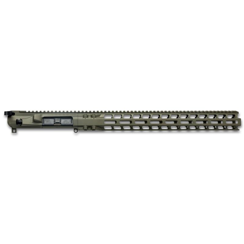 Upper/Handguard Set, Cerakote Finish, Olive Drab Green, Fits AR-15, Includes 17" MLOK Handguard, Radian Raptor-SD Charging Handle R0614