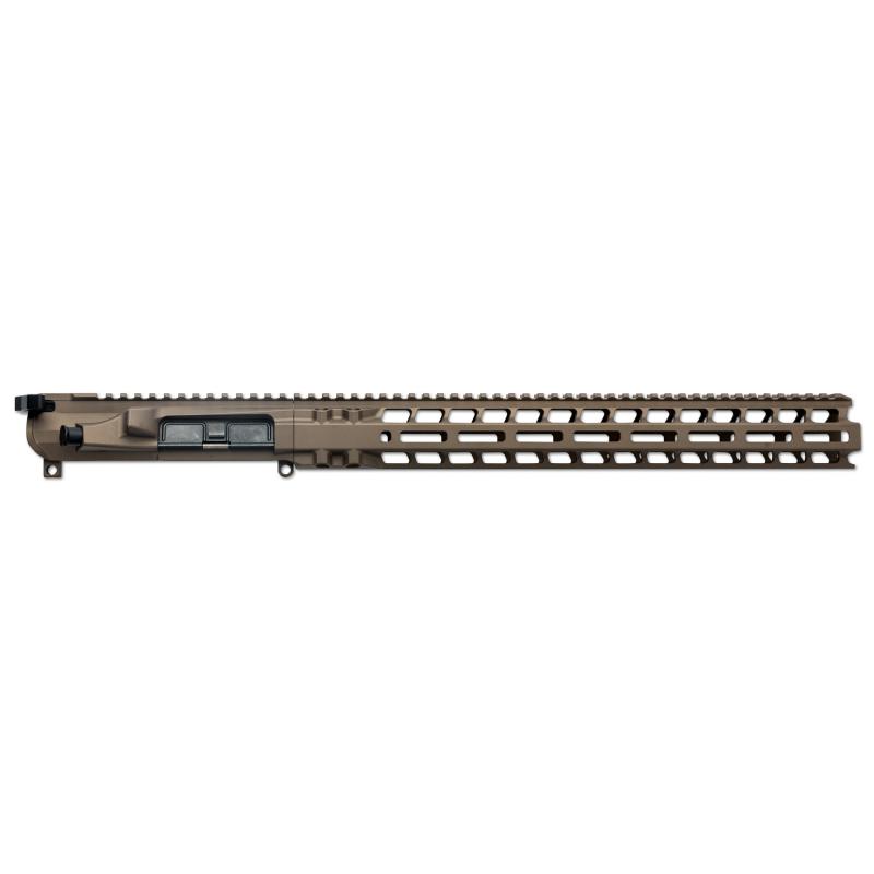 Upper/Handguard Set, Cerakote Finish, Brown, Fits AR-15, Includes 15.5" MLOK Handguard, Radian Raptor-SD Charging Handle R0619