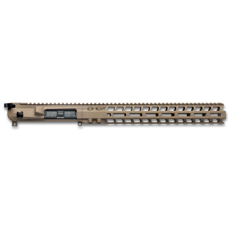 Upper/Handguard Set, Cerakote Finish, Flat Dark Earth, Fits AR-15, Includes 14" MLOK Handguard, Radian Raptor-SD Charging Handle R0627
