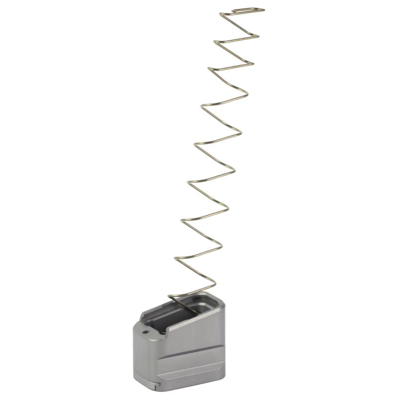 +5/+4 Magazine Extension, Aluminum, Anodized Finish, Gray, Fits Glock 19/23 G19-ME-5-GREY
