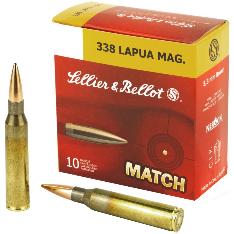 .338 Lapua Magnum 250 Grain Hollow Point Boattail 10 Per Box