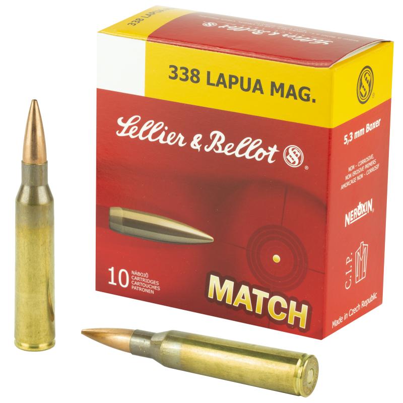 .338 Lapua Magnum 300 Grain Hollow Point Boattail 10 Per Box