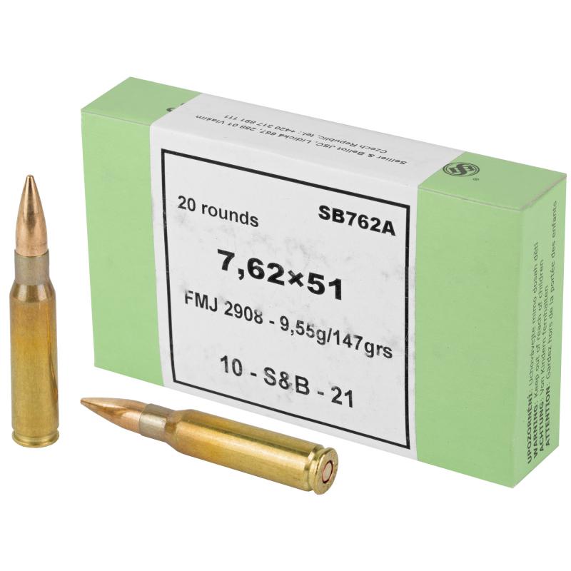 Rifle, 762NATO, 147 Grain, Full Metal Jacket, 20 Round Box SB762A